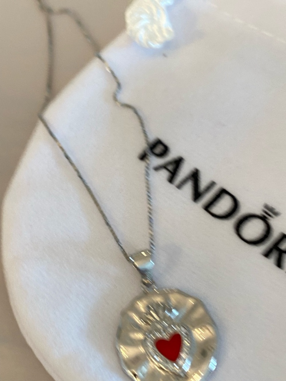 Pandora Heart Necklace 925 Sterling Silver | Romantic Gift | Minimalist Jewelry - Picture 6 of 9